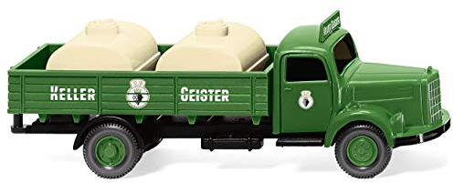 Wiking 043020 H0 Behelfstankwagen (MB L 3500) Keller Geister dunkelgrün Miniaturmodell Spur HO 1:87