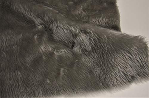 Uni Amusant Faux Fourrure Tissu Matière Gris Argenté - Gris, 1Mtr - 150cmx100cm
