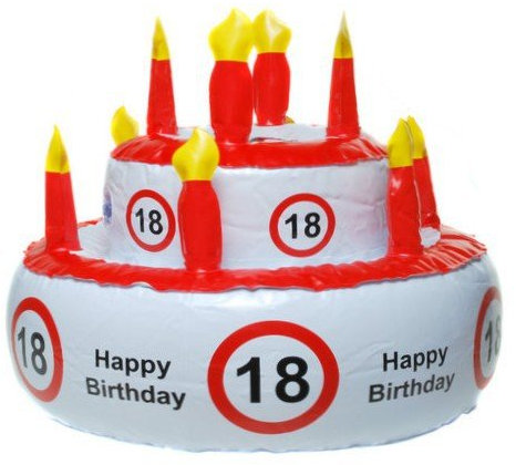 Udo Schmidt Aufblasbare Geburtstagstorte 18 Jahre Party Deko Geburtstag