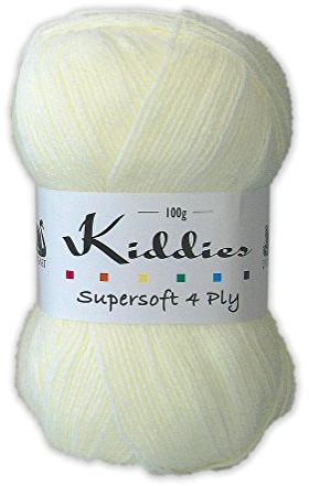 Cygnet C1018/300 Cream 100% Acrylic Kiddies Supersoft 4 Ply Yarn 100g