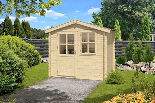 Gartenhaus G183-28 mm Blockbohlenhaus, Grundfläche: 4 m², Satteldach