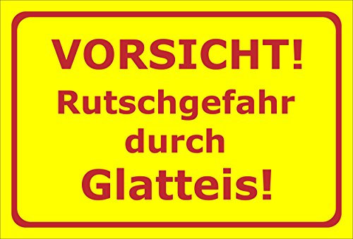 Melis-Folienwerkstatt Schild Rutschgefahr Glatteis - 30x20cm - 3mm Hartschaum – 20 VAR S00018-012-F