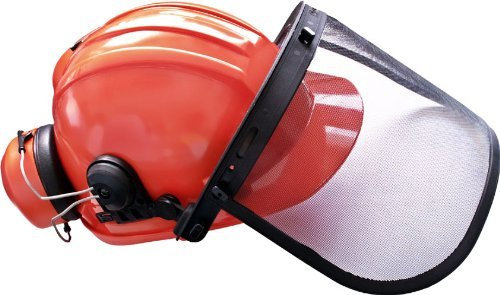 Forsthelm-Kombination orange Gesichtsschutz und Gehörschutz (Schutzkleidung, Kopfschutz)