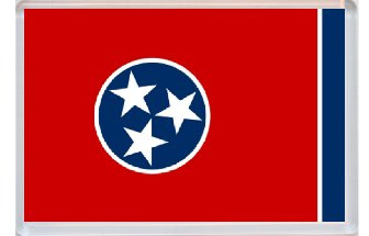 Tennessee - USA State Flag - United States of America - Jumbo Fridge Magnet