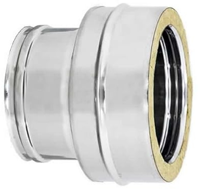 UTILFER Raccordo Da Mono A Doppia Parete Inox - Tubo Canna Fumaria - 200-250