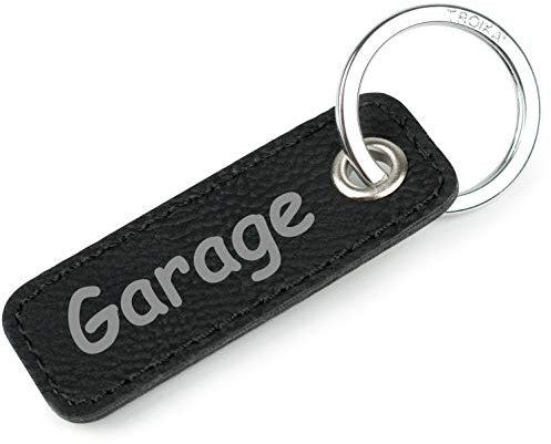 TROIKA Retrotag Garage | Schlüsselring und Anhänger im Retro Style | hochwertiger und langlebiger Schlüsselanhänger | inkl Original Keyring | in Geschenkverpackung