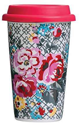 Premier Housewares Pippa Floral Travel Mug, Multi-Colour
