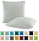 SHC by BaSaTex 2er Pack Jersey Kissenbezüge Kissenhüllen | Kopfkissenbezug aus 100% Baumwolle | 40x40 cm Dekokissen Bezug | Farbe Silber