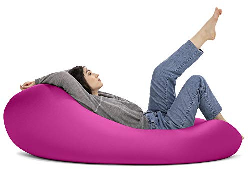Jaxx Nimbus Spandex Bean Bag Chair for Adults-Furniture for Rec, Family Rooms and More, Large, Hot Pink