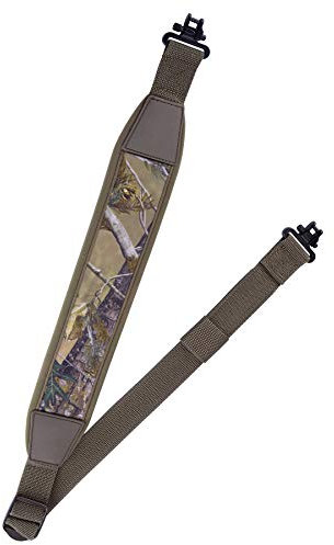 Zwei Punkte Gewehr Gun Gurt Schlinge mit Wirbel, Haltbare Schulterpolsterung Riemen, Länge Adjuster (Khaki Tarnung)