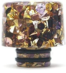 LITAO-EC, Forma De Seta Colorida Resina 510 Punta De Goteo para E-Cigarrillo 510 Atomizador Vaporizador Tanque RBA RTA RDTA,Sin Tabaco ni nicotina (Color : Purple in Colorful)