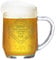 Personalised Tankard Glass Stein Engraved 1 Pint Beer Tanker Men Handle Wreath Vintage Square Gift Box 590 ml F