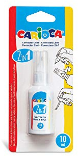 Carioca Concealer Liquid-Concealer mit Pinsel und Metallspitze, 13 ml, 2 in 1 Ideal zum Radieren. Lieferumfang: 1 Stück. 10 ml Farbe: Weiß.