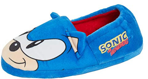 Sonic The Hedgehog Slippers Blue 11 UK Child