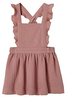 VERTBAUDET Robe-Salopette en Gaze de Coton bébé Vieux Rose 9M(71CM)