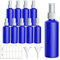 Qoosea 10 pcs Flacon Vaporisateur, 100ml Bouteille Spray Plastique Vide Avec Pulverisateur de Brouillard Fine, Vaporisateurs Cosmétiques Bleue