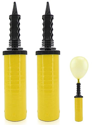 Time to Sparkle 2PCS Hand Air Pump for Balloons - 5.3 * 29.5cm Portable Manual Balloon Pump Mini Hand Pump for Inflatables Pool Floats Party Garlands Exercise and Yoga Balls Yellow