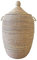 Wäschekorb Afrika - S/M/L/XL/XXL - Das Original aus dem Senegal - Afrikanischer Flechtkorb mit Deckel - Fair Trade Korb für Bade- / Wohn- & Kinderzimmer (XXL, Stripes Weiß)