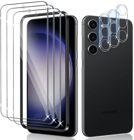 LiiLaa Schutzfolie für Samsung Galaxy S23 Plus/S23+, 3 Stück Gehärtete Glas Schutz Folie mit 3 Stück Kameraschutz, 9H displayschutz Ultra-klar Schutzglas
