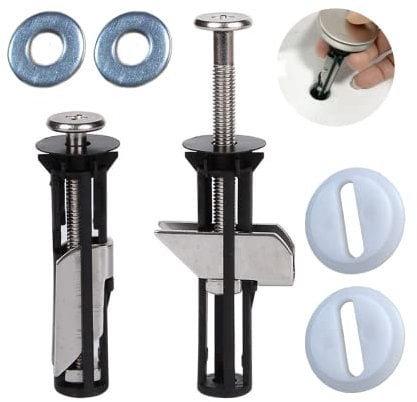 Viti e bulloni universali per sedile WC, fissaggio a sgancio rapido, facili da installare, kit di ricambio per sedile WC (2 pezzi)