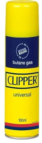 Clipper Gas Gelb White Pure Feuerzeuggas zum Nachfüllen GRATIS Crystal Balls (1x Gas Gelb 100ml)