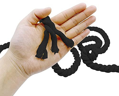 Corde en coton torsadé naturel de 20 m - 6 mm - Corde épaisse en coton pour macramé - Pour mur, jardin, suspension de plantes, tricot, macramé, maison, loisirs créatifs, décoration