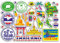 A5 Stickerbogen Thailand Sehenswürdigkeiten Vinyl Aufkleber – Helle thailändische Karte Flughafen Stempel Skyline Flagge Reise Urlaub Land Stadt Ästhetisch #80323
