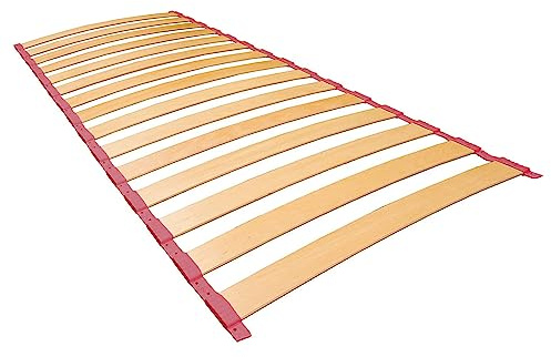 Cortassa Soluko Rollrost Plus, 120 cm/190 cm, flexibler Lattenrost aus Buchenholz, rollbar, kürzbar und leise – für konturierte Betten, Sofas, Wohnmobile, einfach zu installieren