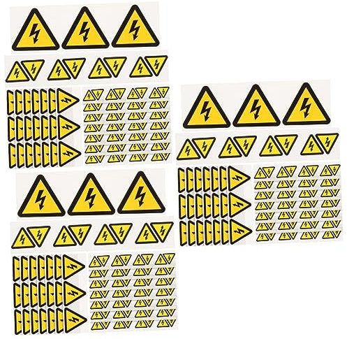 Operitacx 90stücke Pack Warnaufkleber Für Elektrische Gefahren Sicherheitsaufkleber Für Hochspannung Selbstklebende Warnhinweise Für Innen Und Außenbereiche Geeignet Für Starker Halt
