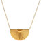 Kritz Damen Halskette Sonne Gold - Schmuck Anhänger Sonnenschein Maya Inka Rund Vergoldet 18K mit Verstellbare Kette - Modisches Geschenenk für Frauen (Inka Sonne)