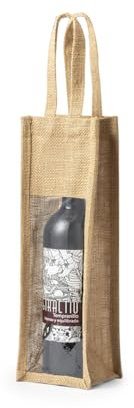 GARGOLA.ES OPERADORES DIGITALES Bolsa de Yute Laminado para Botella de Vino de 75 cl: Elegancia y Resistencia en Cada Detalle. (5)