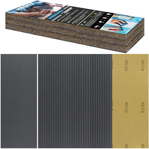 400 Grit Sandpaper Wet and Dry Sand Paper 23x9CM for Car Bodywork Paintwork Wood Metal 36Sheet