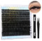 Wimpernverlängerung Kit D Curl Lashes Clusters Fluffy 80D Wimpernverlängerung Kit 240pcs Individuelle Wimpernverlängerung Kit mit 10-20mm Lash Clusters Lash Bond und Seal und Lash Pinzette