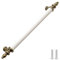 Decoranddecor Vandon - Vintage Traditional Cabinet Pull Handles Country Style Classic - Solid Zinc (160mm, White)