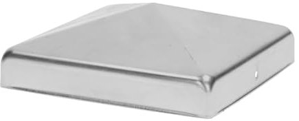 Pfostenkappe quadratisch für Zaunpfosten 50x50 mm | Verzinktem Stahl | Pyramiden Form | Abdeckkappe für Holzpfosten | 1 Stück | Pfahl Pfosten Schutzkappe Schutzhaube Pfostenabdeckung