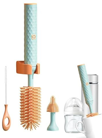 Baby Bottle Cleaner, Waterproof Electric Baby Bottle Cleaner Brush, Silicone Electric Bottle Brush Cleaner, Electric Bottle Scrubber, Electric Bottle Washer For Bottles And Feeding Accessories