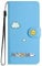 Jeffene for iPhone 12 Mini/iPhone 13 Mini (5.4 inch) Case,PU Leather Flip Wallet Cover with [Kickstand][TPU Inner Shell][Card Holder],Blue&Cat
