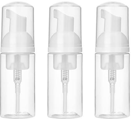 ZEYIYER 3PCS 30 ml Foam Dispenser Bottle, Plastic Empty Foaming Bottle, Lash Shampoo Bottles Travel Size Foam Pump Bottles Foaming Soap Dispenser for Cleaners Soap Creating Foam(Clear)
