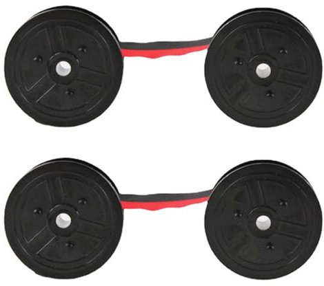 Ersatzband für Schreibmaschine, Schreibmaschinenbändern, Nylon Typewriter Farbband, für die Meisten Schreibmaschinen, Doppelte Bandspule, Universelle, Langlebige, Schwarz + Rot, 5 Meter, 2PCS