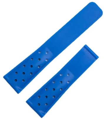 DKWOIS 22 mm weiches Gummi-Silikon-Armband, kompatibel mit TAG HEUER-Armband MONACO CARRERA FORMEL 1, Uhrenarmband mit Faltschließe(Blue no buckle)