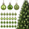 XehCaol Weihnachtsbaumkugeln Lustige Weihnachtskugeln Satz Christbaumkugeln Kunststoff Weihnachtskugeln Weihnachtsbaumschmuck Urlaub Hängende Ornamente Dekoration (Grün-24pcs)