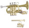 Trompete Bb/A Piccolo-Trompete Musikinstrumente Gebürsteter Messingkörper Mit Koffer(D)