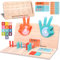 Montessori Math Learning Toy – Number Blocks, Counting Sticks, Tracing Board & Finger Counting, Educational Preschool STEM Sensory Toys for Toddlers, Birthday Gift for 2 3 4 5 Year Old Boys Girls Kids