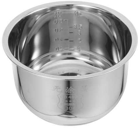 Cabilock 1pieza Olla Arrocera Inoxidable Recipiente Reemplazo De Cocción No Adherente Accesorio Para Cocinas Eléctricas