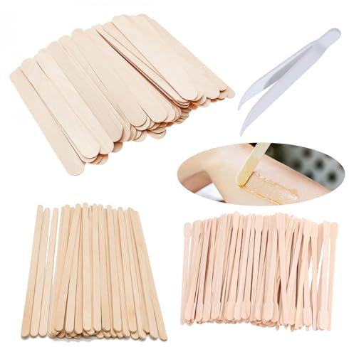 Spatule Cire Epilation, Spatule Bois Epilation, Baton Epilation Cire, Baton Cire Epilation, Spatule Bois pour Cire, 250 Pièces Bâtons de Cire, pour Épilation Sourcils Lèvres Corps, 3 Tailles