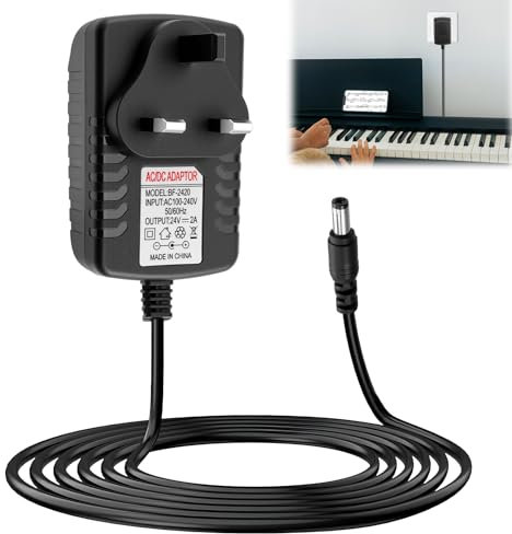 24V Power Supply Adapter, 100-240V 50/60Hz AC to DC Wall Mount Charger with 5.5mm x 2.5mm Jack for LED Strip Lights Wireless Router Speakers CCTV Monitor Submersible Pumps (2A 48W)