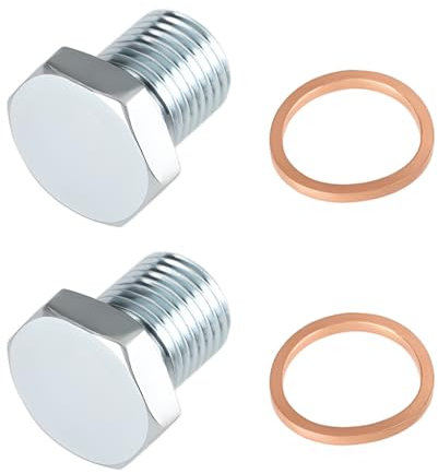 YINETTECH 2 tappi per coppa dell'olio 55184773 M12 x 1,25 mm compatibili con Abarth compatibile con Fiat