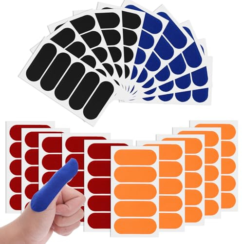 Larrel Bowlingband, 100 Stück, 2,8 x 7,5 cm, Bowling-Fingerband, 4 Farben, Bowling-Ball-Daumenbänder, Bowler-Schutzbänder für Damen und Herren, Bowling-Zubehör für Bowler, Training, Sport