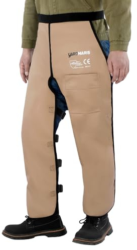 YARDMARIS Leggins de seguridad para motosierras tipo A, protección contra cortes, ajustable Chainsaw Chaps Chainsaw Chaps - Delantal de protección contra cortes para hombres y mujeres