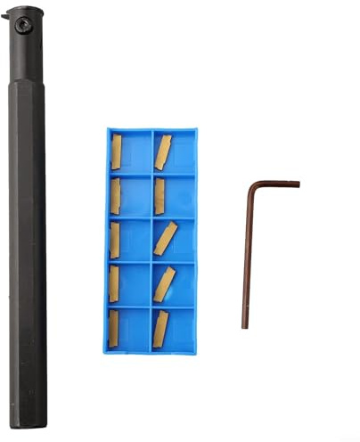 Oniissy MGIVR 2016-1.5 Internal Grooving Lathe Cutting Tool Holder, 10Pcs MGMN150 Carbide Inserts +1 16Mm Wrench, Carbide Inserts Lathe Cutting Tool